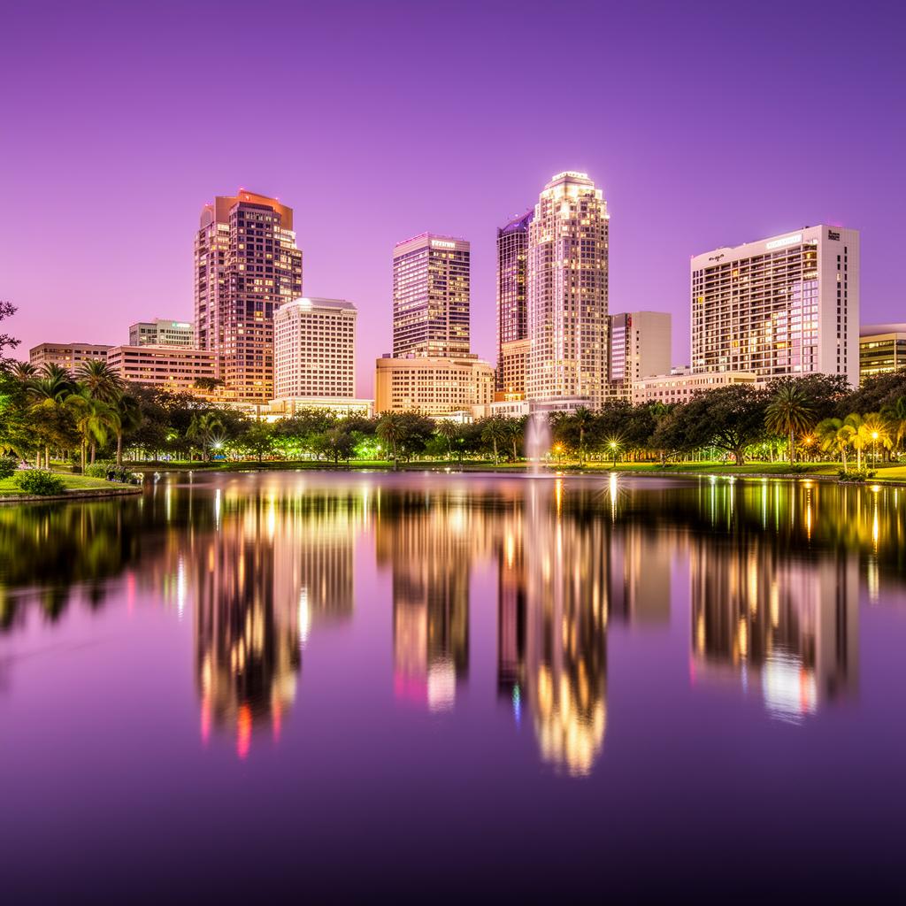 Orlando, USA corporate business district